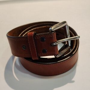 ARIAT Size 38 Western Leather Hand Crafted Unisex Brown Leather Belt BPD